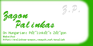 zagon palinkas business card